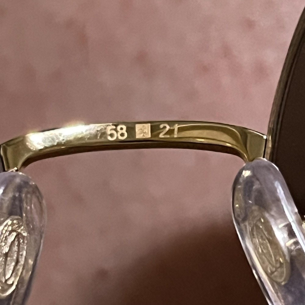 Cartier Sunglasses Mens Gold Brown Oversized Metal A02F44C6 Made In France - Picture 9 of 11